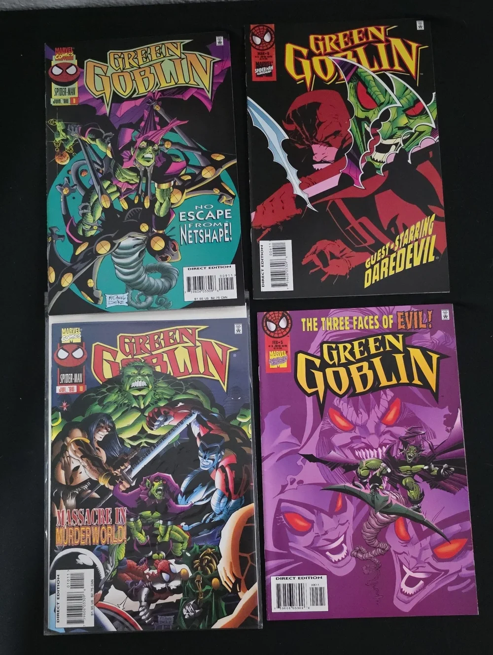 Set Of 4 Marvel Green Goblin Comics